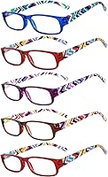 Vista 10 de OWL Readers - Paquete de 5 lentes de lectura elegantes para mujer con hermosos patrones para mujer, bisagra de resorte de lujo, aspecto elegante