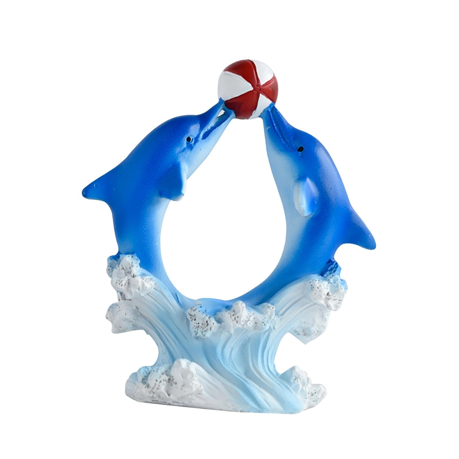 Amazon.co.jp: FLCPJGV イルカの像 置物 海の生き物 彫刻