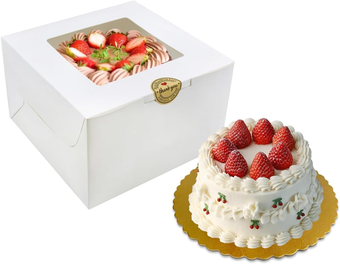 25 PCS 8 inches Golden Cake Boards Round,Small Disposable Cakeboard Bases for 6 inch Cakes