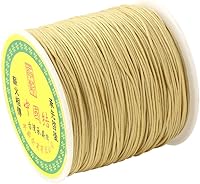 Vista 27 de Cheriswelry 100 yardas/rollo de cuerda trenzada de nailon de 0.031 in, color azul cielo claro, cordón de nudo chino, cuerda de cuentas