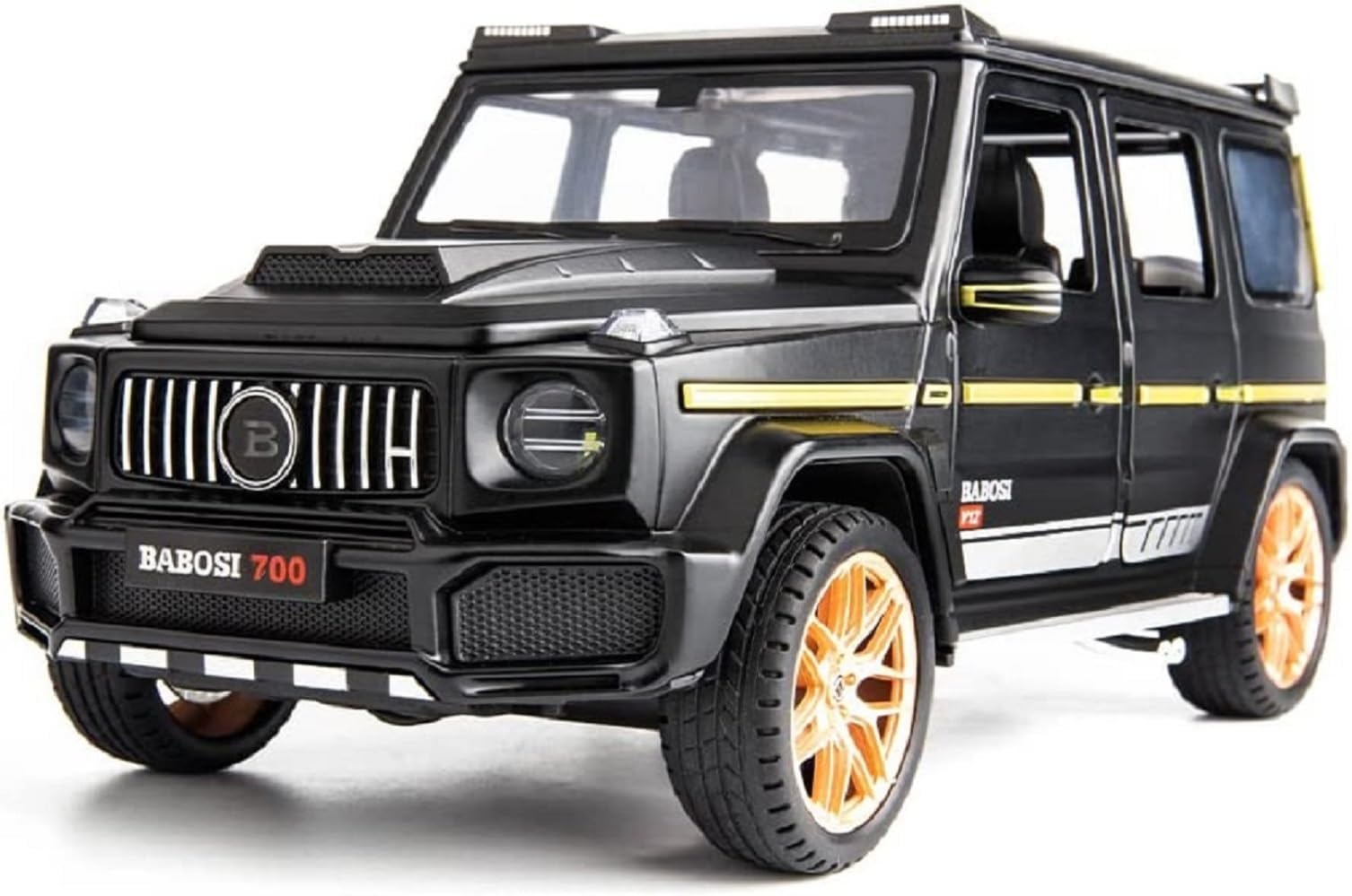 Luximal Exclusive 1:32 Diecast Brabus 700 Alloy Metal Pull Back Gwagon AMG Toy Car Scale Model with Sound Light Mini Auto Toy car for Kids Best Gifts (Brabus 700)