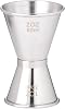 Thirsty Rhino Duo, Double Sided Stainless Steel Cocktail Jigger, 1 Ounce, 2 Ounce, Brushed Silver Set of 1