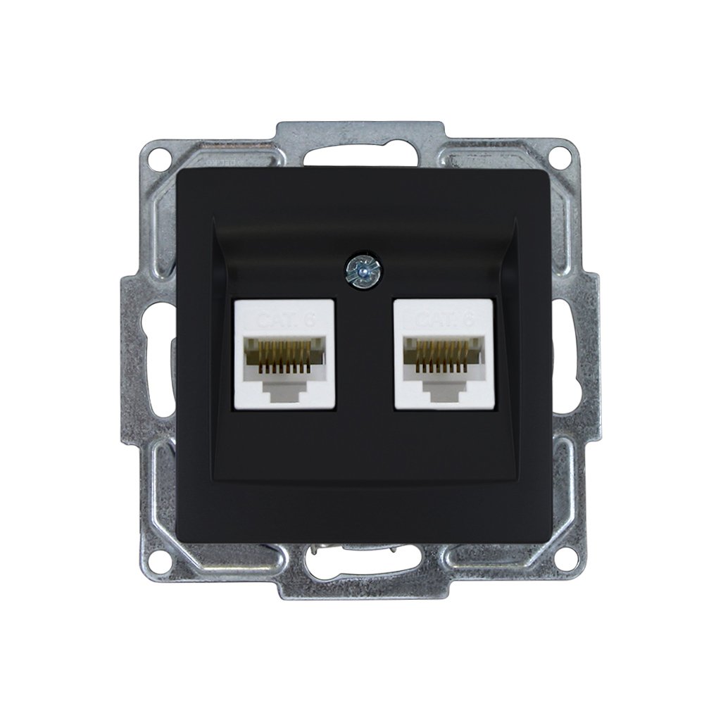 Presa Dati CAT6 Incasso Gunsan Visage - 1 Ingresso RJ45 - Colore Bianco