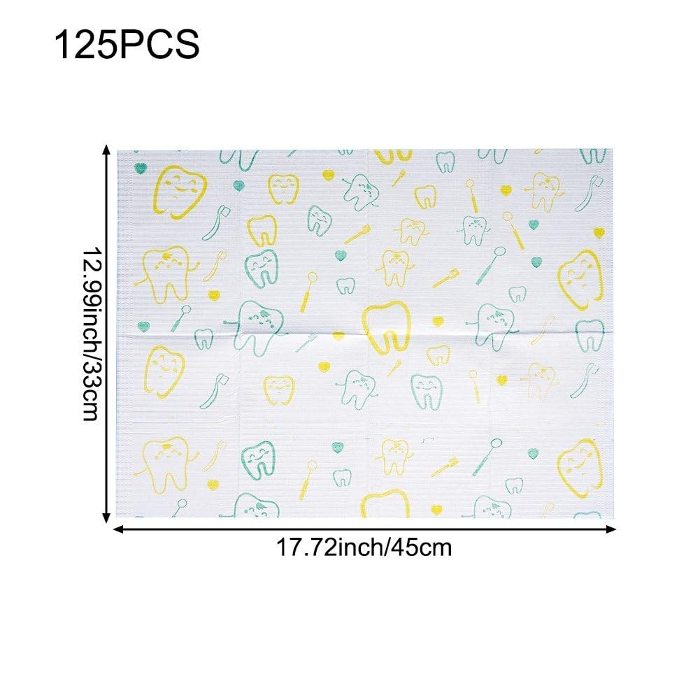 Śliniaki dentystyczne jednorazowe, 33 x 45 cm, 125 szt., wodoodporne śliniaki do tatuażu do salonu paznokci, materiały techniczne do tatuażu i kliniki stomatologicznej
