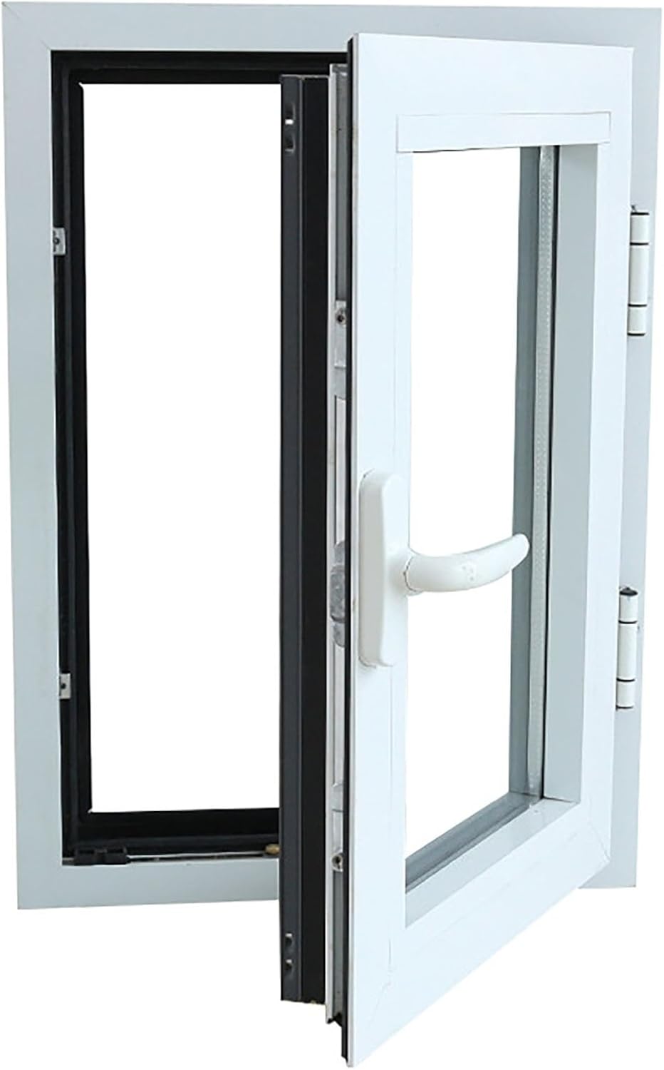 Horizontal Sliding Shed & Basement Window – Aluminum Single Hung Replacement Panel for Home, Sheds, Basement(White,WxH 40x100cm (15.7x39.4in))