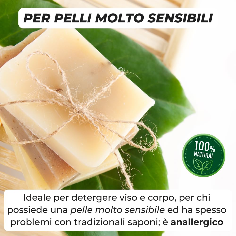 Sapone Naturale Ricetta Originale, 55% Alloro - 6 Pezzi