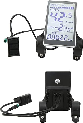 Miniatura 9 de Pantalla de panel LCD M5, medidor LCD de bicicleta eléctrica, 5 pines, 24 V, 36 V, 48 V, 60 V, universal e scooter M5, pantalla de panel LCD para