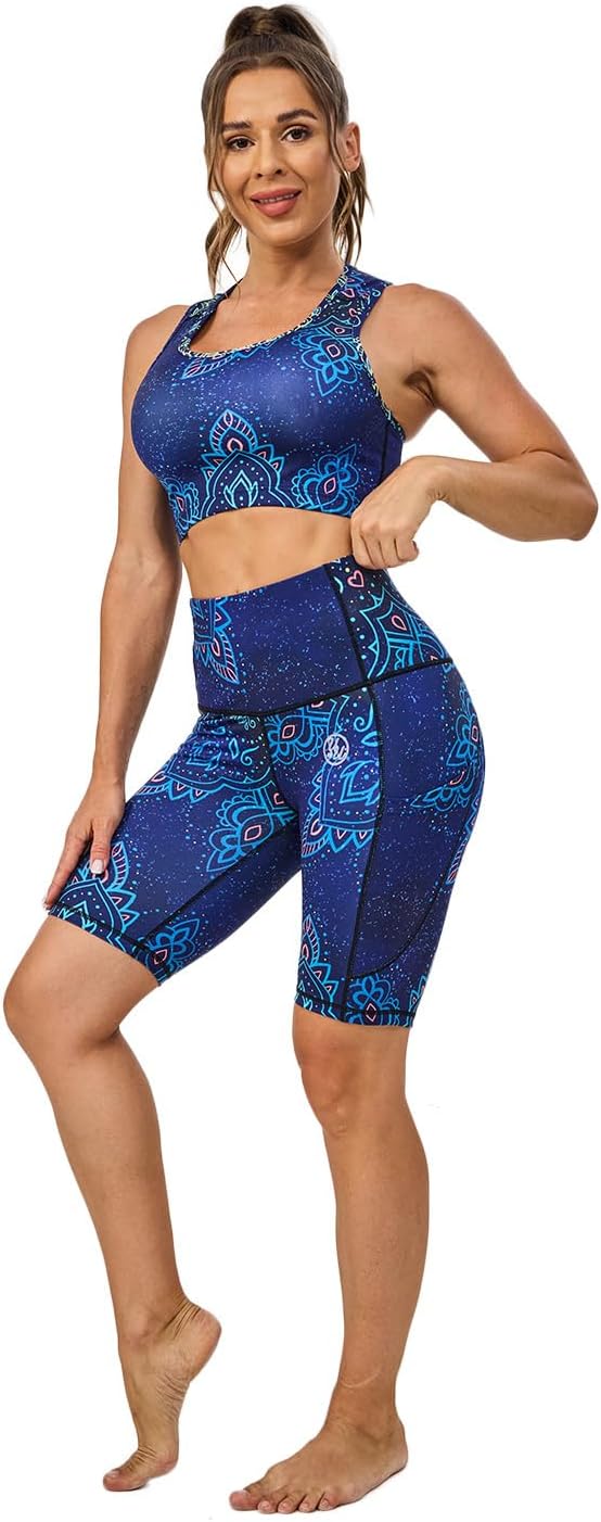 UIUO-UIPEU High Waisted Leggings for Women Tummy Control Yoga Pants with Pockets Workout Compression 7/8 Leggings - Image 6