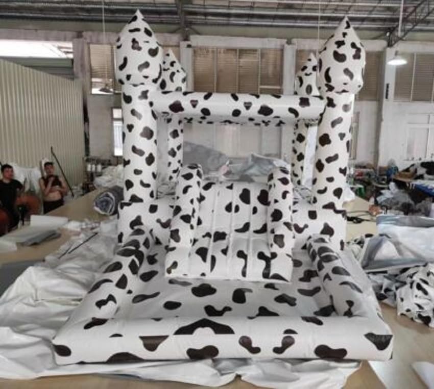 Cow Printed 13x8x8ft Inflatable Bounce Castle Jumping House Party for Fun