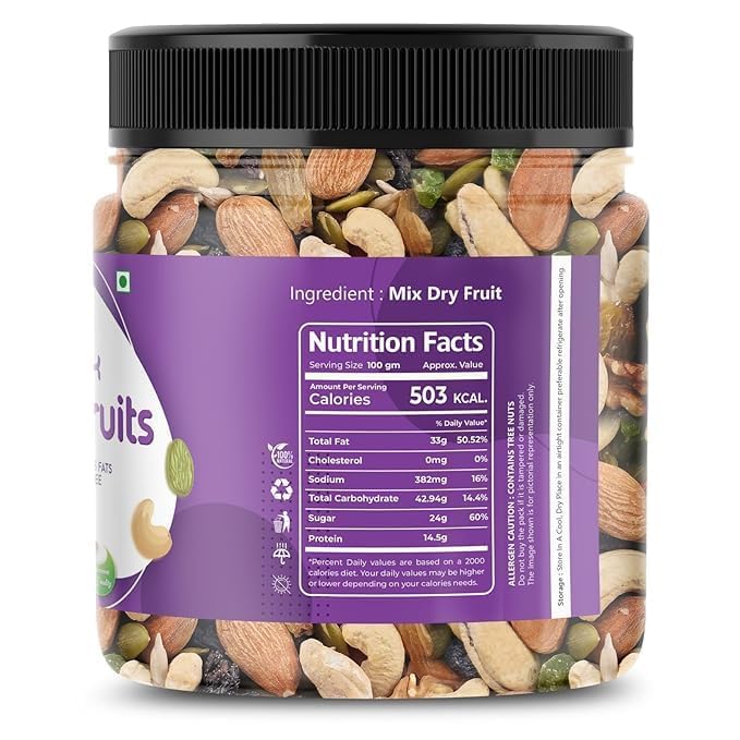 Image of Flavour Delight Dry Fruits Mix 250g | Nuts, Seeds & Dried Fruits | Protein-Rich Snack