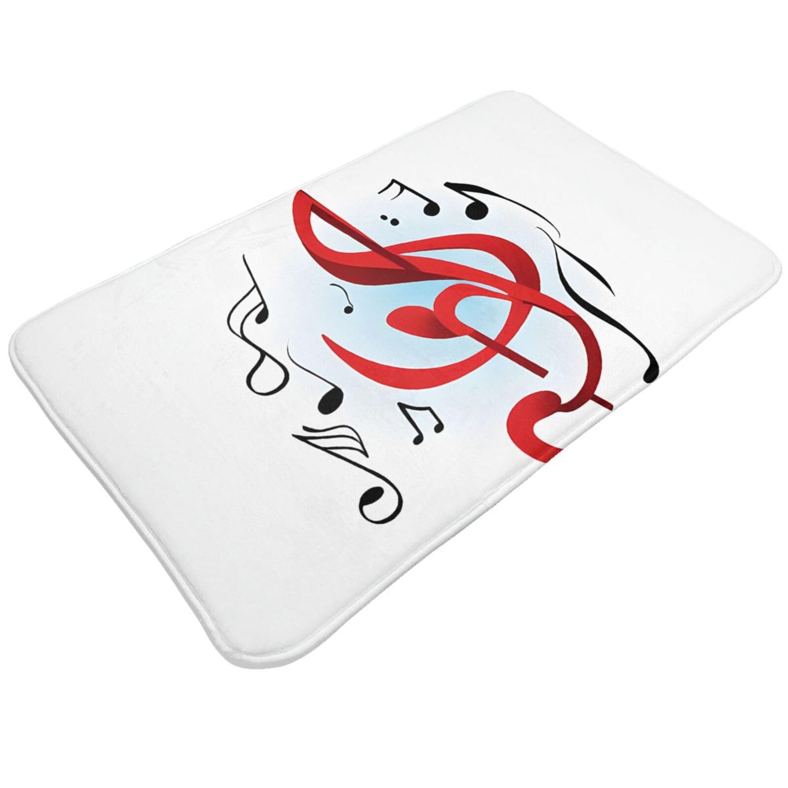 Colored Music Print Living Room Bathroom Kitchen Anti Slip and Absorbent Carpet, Indoor Entrance Door Muddy Floor Mat, Ultra Soft Washable Carpet 21x31.5 Inches