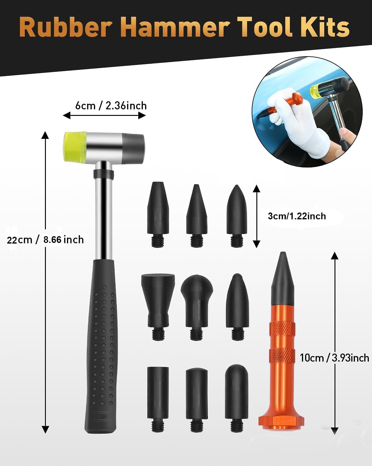 Dent Puller,Dent Removal Kit for Cars,Dent Puller Kit,Car Dent Puller,Paintless Dent Removal Kit,Car Dent Repair Kit with Slide Hammer, Golden Lifter,Bridge Puller,Dent Repair Kit for Car Refrigerator