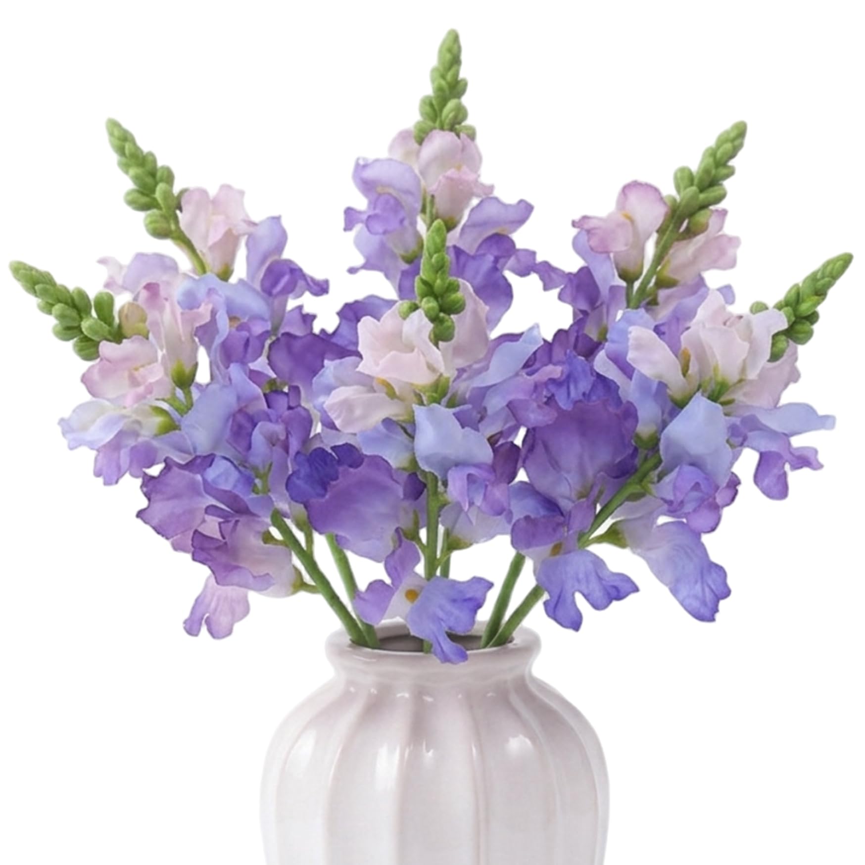 Delphiniums artificiels blancs décoration intérieure bouquet de salon romantique
