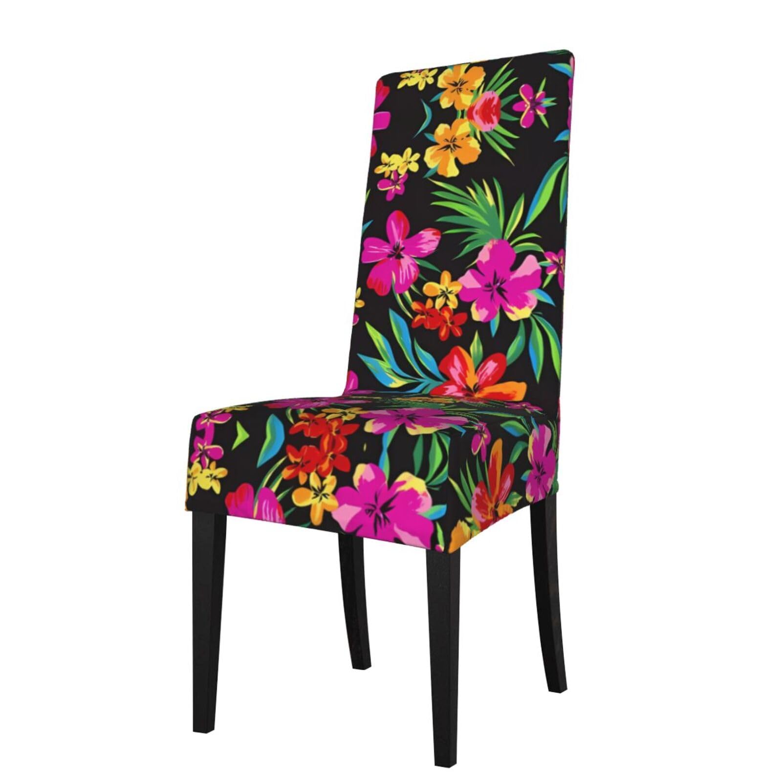 YYHWHJDE Hawaiian Flower Prints Protection Cover for Dining Chair – Stretch Slipcovers for a Fresh, Refreshed Dining Room Look!