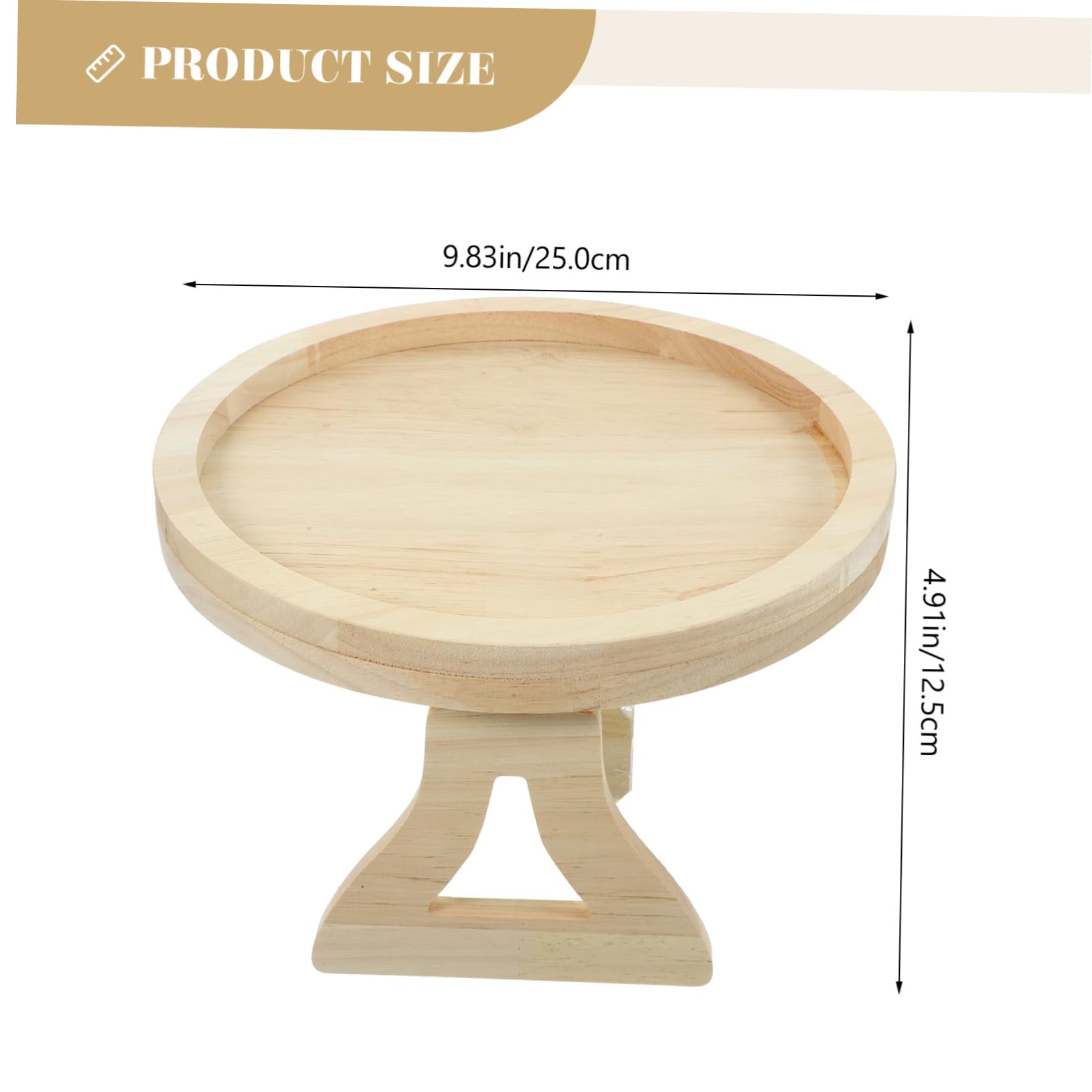 Unomor Round Wooden Sofa Tray Foldable Snacks Table Couch Armrest Storage Multi-Function Bed Tray