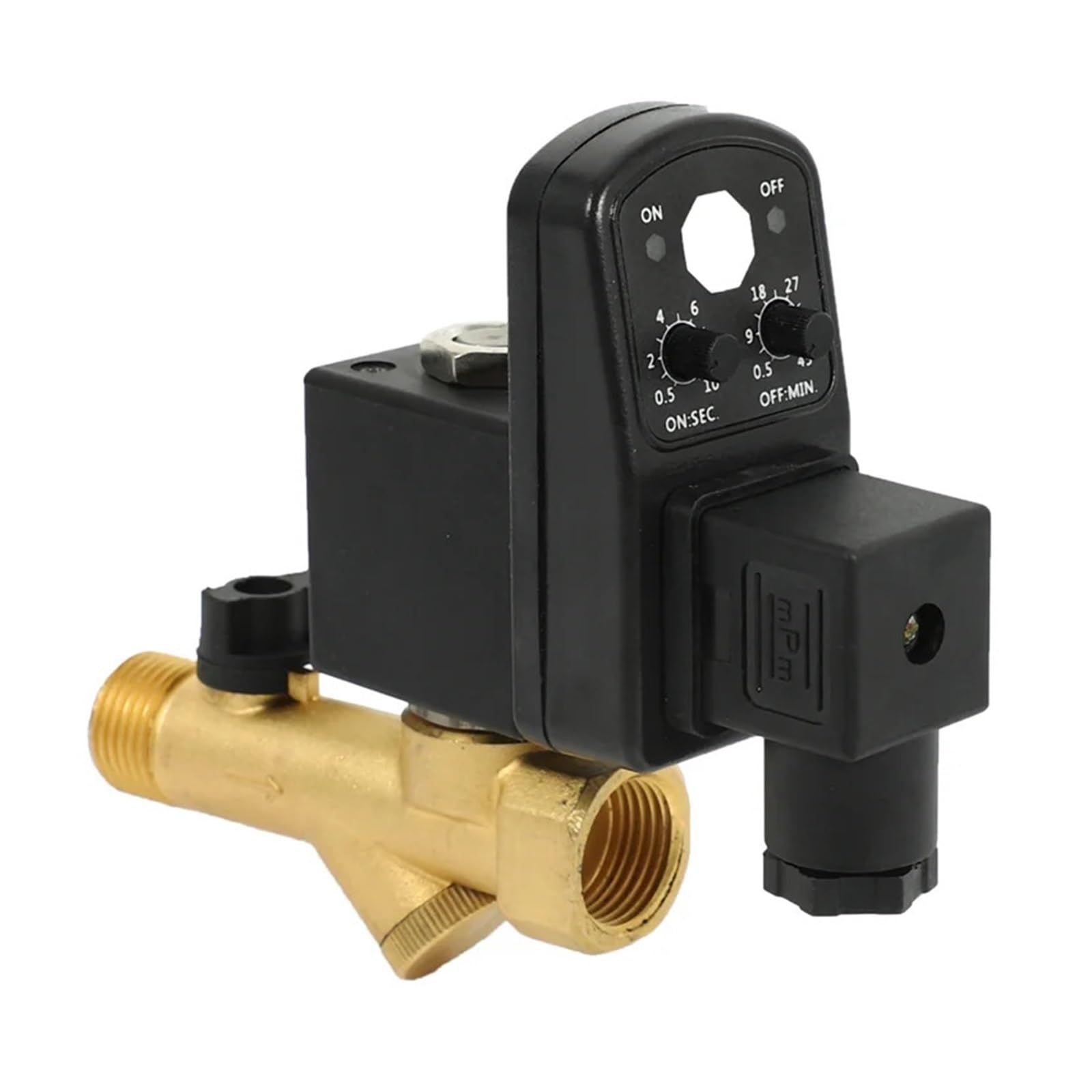 Válvula de drenaje automática electrónica temporiz 2X AC 220V 1/2 pulgadas válvula de drenaje automática del tanque de Gas del compresor de aire electrónico temporizado de 2 vías