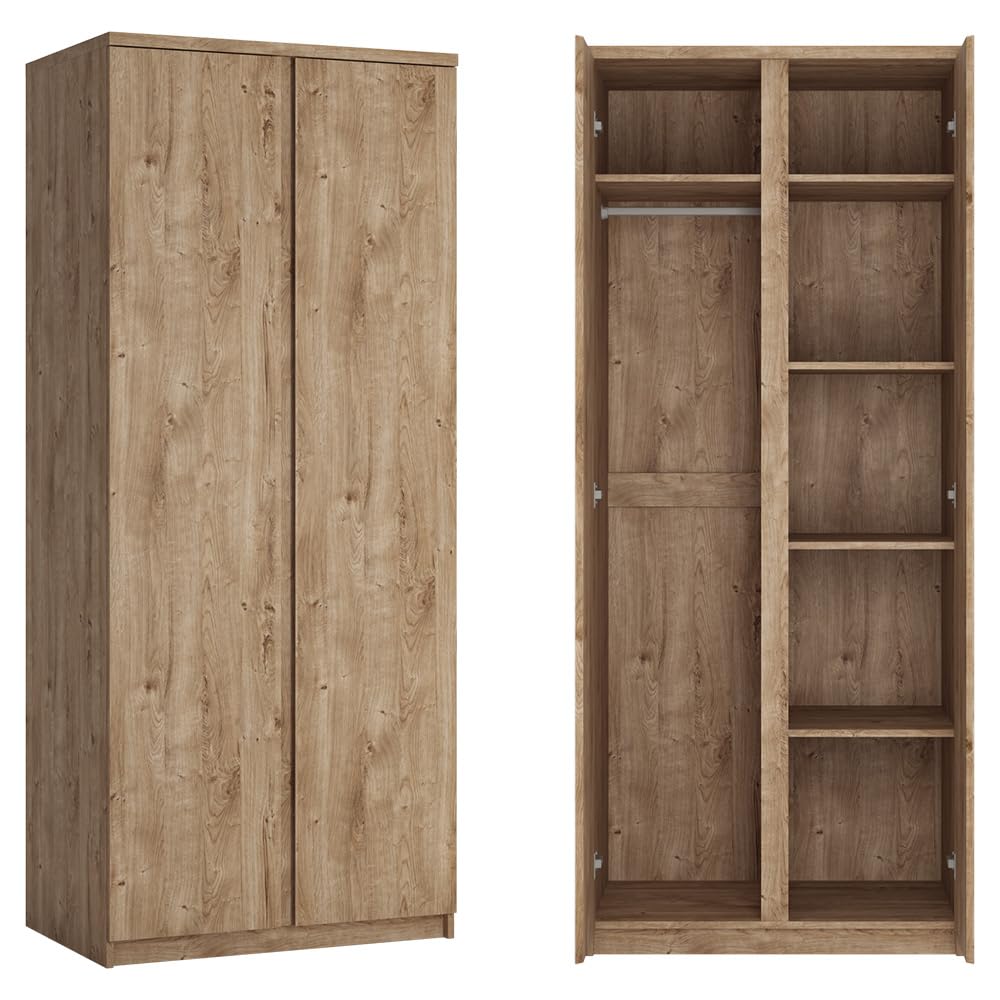Lomadox Jugendzimmer Komplett Set mit Bett 120x200, Nachttisch, Kleiderschrank, Schreibtisch, 2 Regale