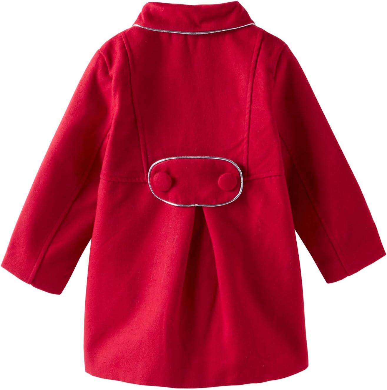 LittleSpring Little Girls Dress Coat Faux Wool Slim-Fit Peacoat