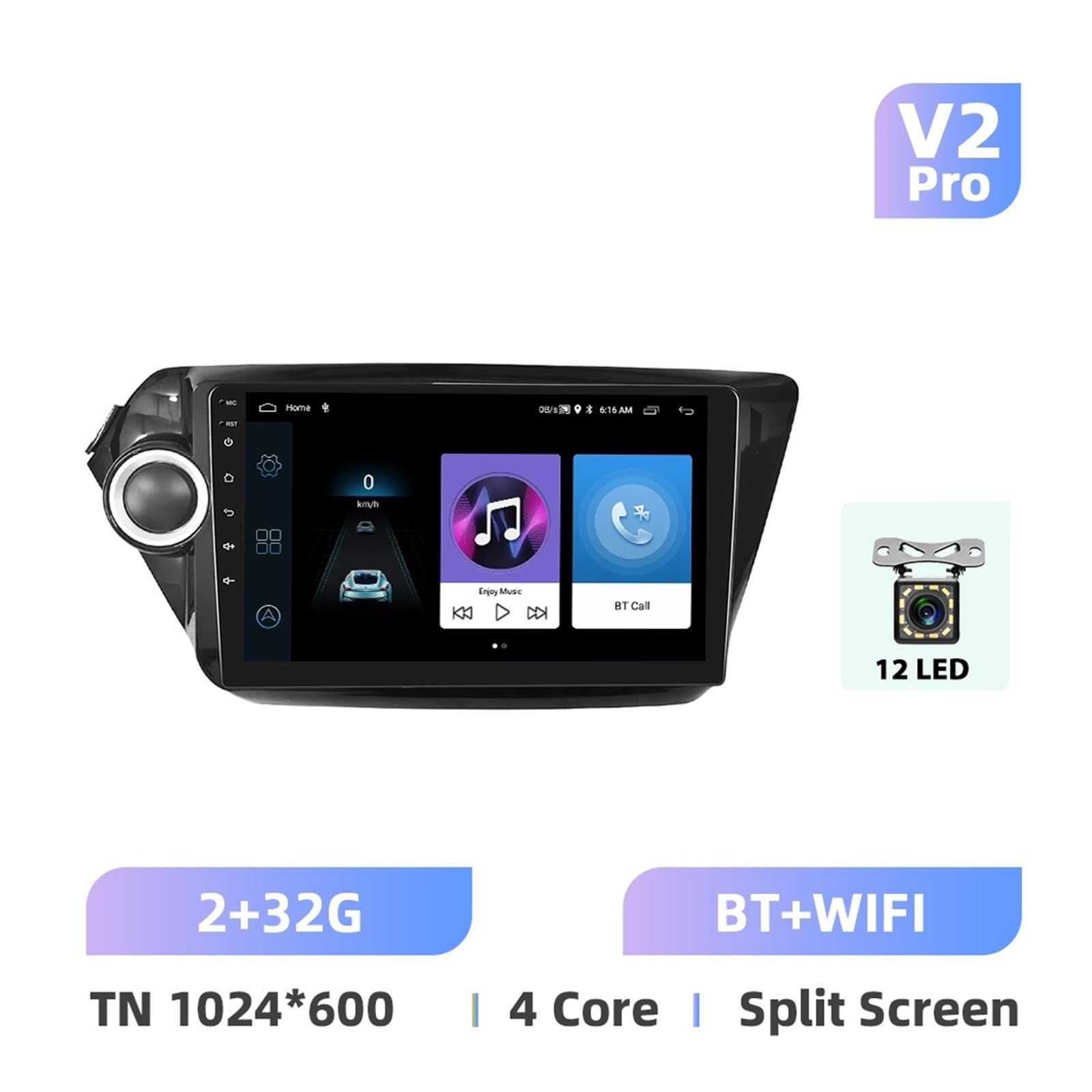 Nawigacja satelitarna Radio Samochodowe Multimedialny Odtwarzacz Wideo Automatyczna Nawigacja GPS(2 32G 12LED CAM)