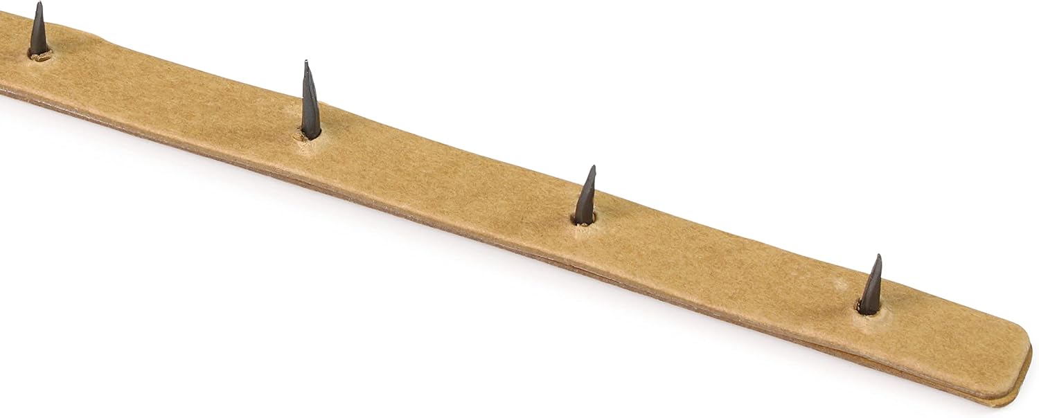 Dritz Home 44294 Fiber Tack Strip, ½ x 27-Inch with 9/16-Inch Tacks (4-Piece), Brown