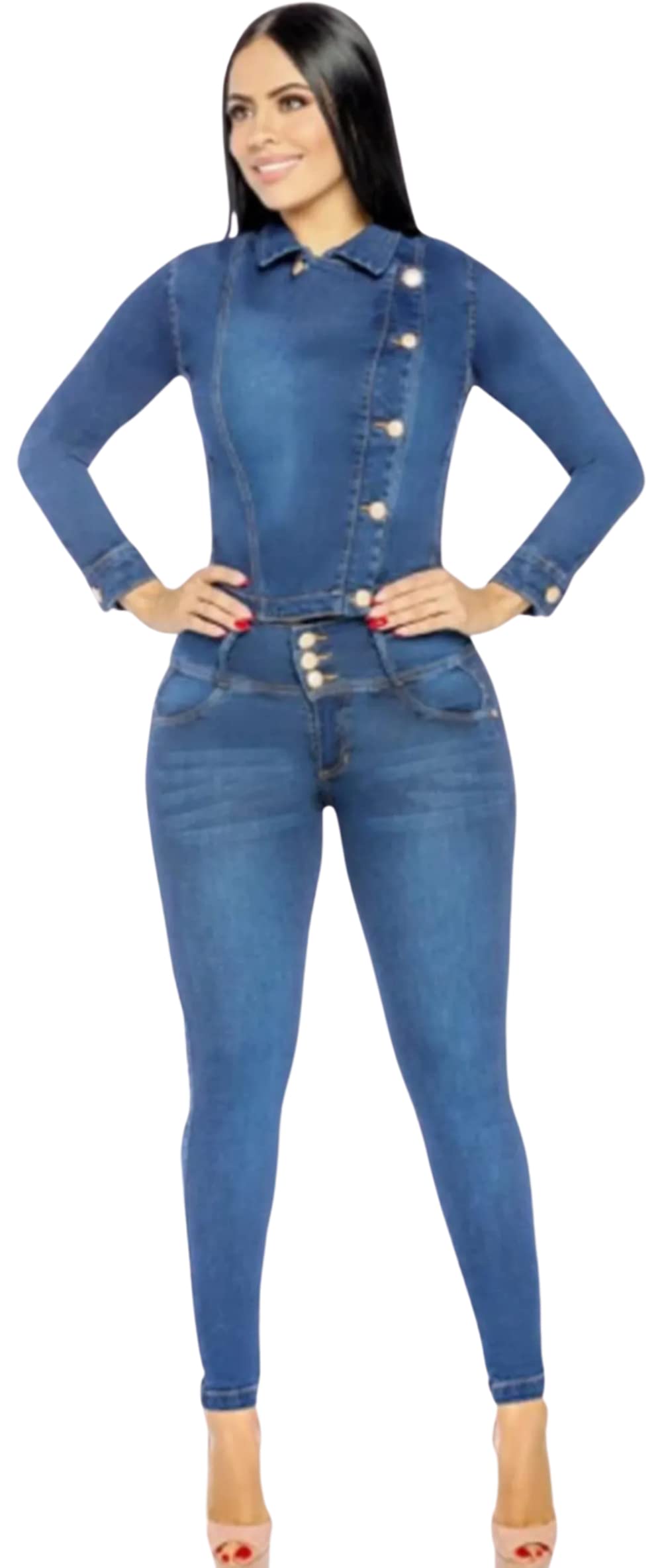 Malibu Boutique Colombian Push Up Set Blue 8156