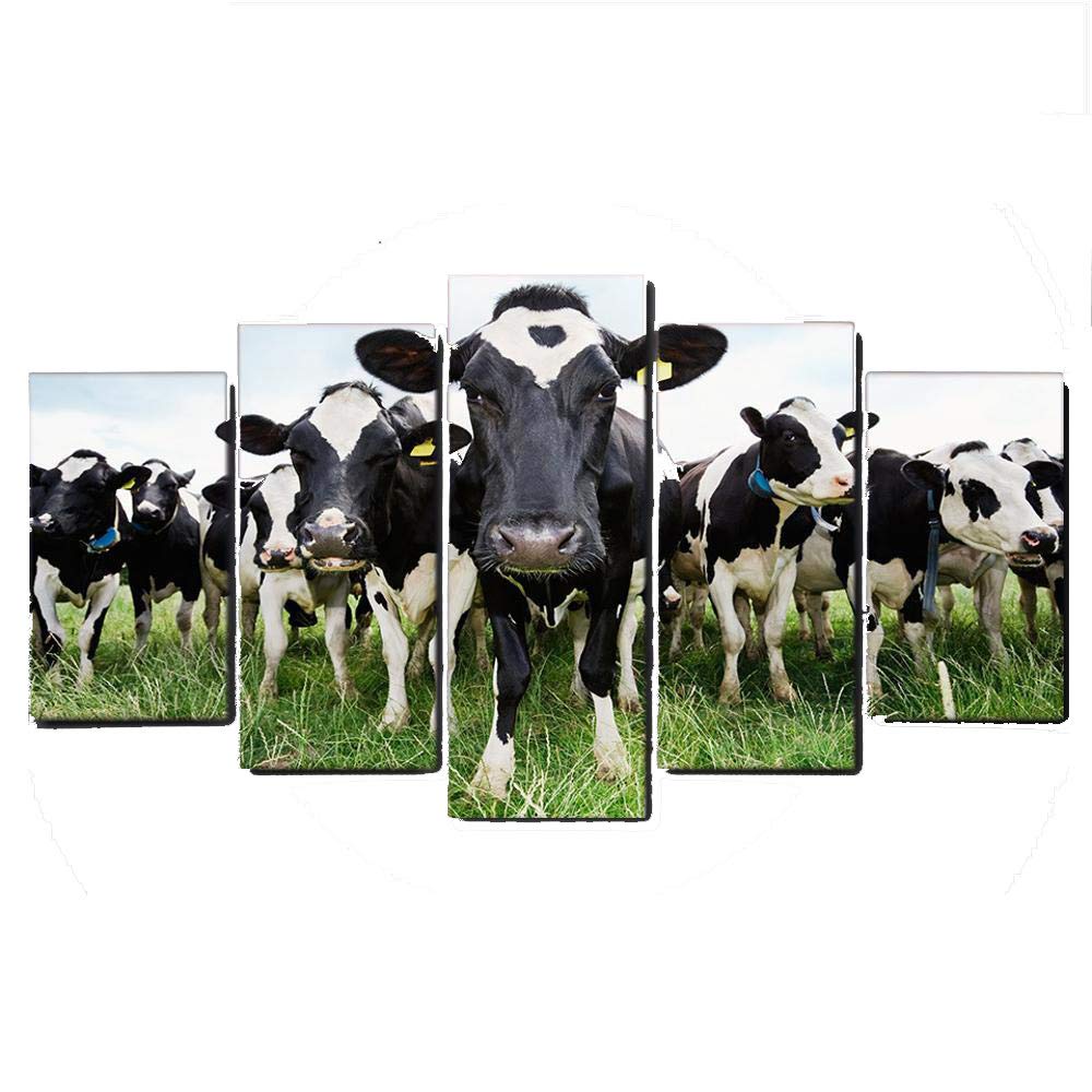 Toile de vache sans cadre pour ambiance campagne chic au salon