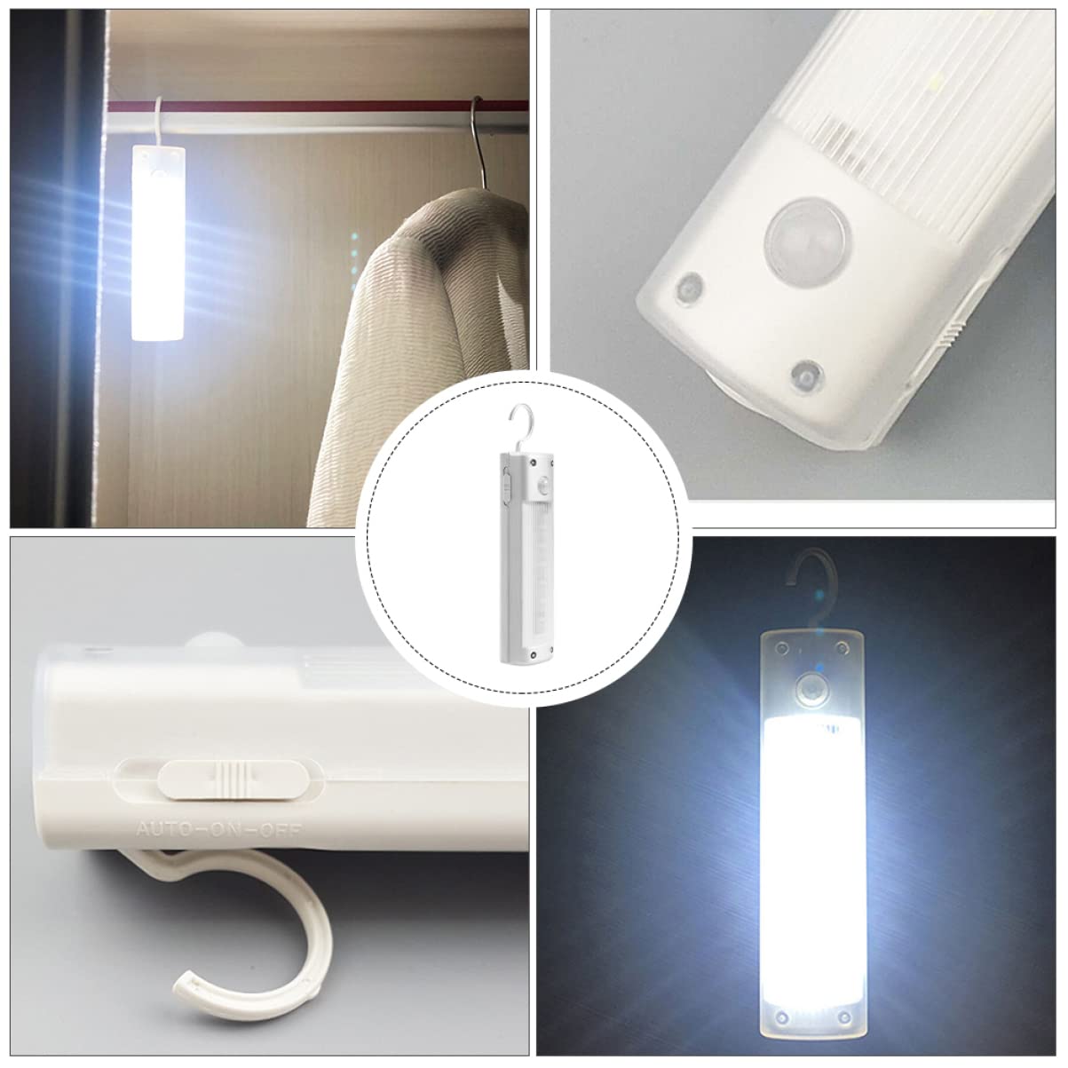 3 Stück unter Bewegung ohne mit Küche, Sensor Sensor-Kleiderschrank, Haning wiederaufladbare Treppe Intelligente Theke, Hängend nicht Kleiderschrank Schrank, Betätigte Beleuchtung Treppe, LED/3059