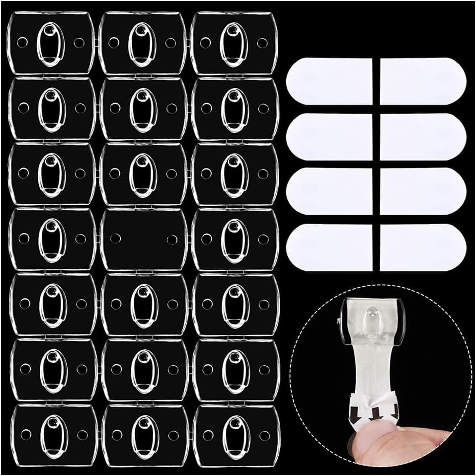 VR7 Adhesive Hooks for Hanging, Pack of 48 Damage Free, Self