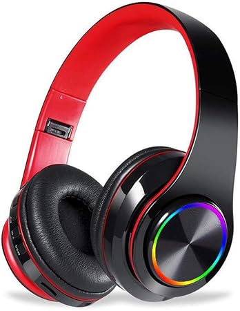 William-Lee B39 - Cuffie Bluetooth Wireless con luci a LED Multicolori, con  Lettore Mp3 e Radio FM Incorporato : Amazon.it: Elettronica