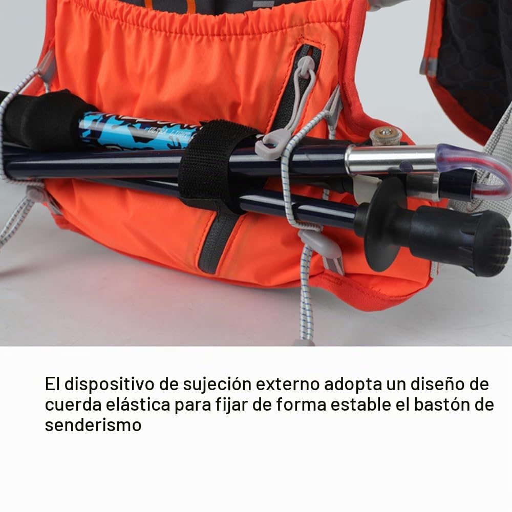 Lixada 5L Mochila de Hidratación para Senderismo con 1 * 1.5vejiga de Agua y 2 * 450ML Botellas de Agua Blandas Mochilas Hidratación para Al Aire Libre Ciclismo Camping Senderismo Alpinismo