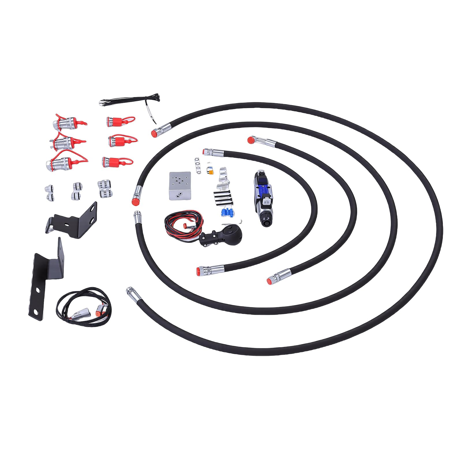 Tnfeeon Kit Valvola Terza Funzione di Controllo Idraulico per Trattori L4600 L4701 con 12V Portata 3000 PSI 15 GPM Facile Installazione per Attrezzature Agricole per Agricoltori