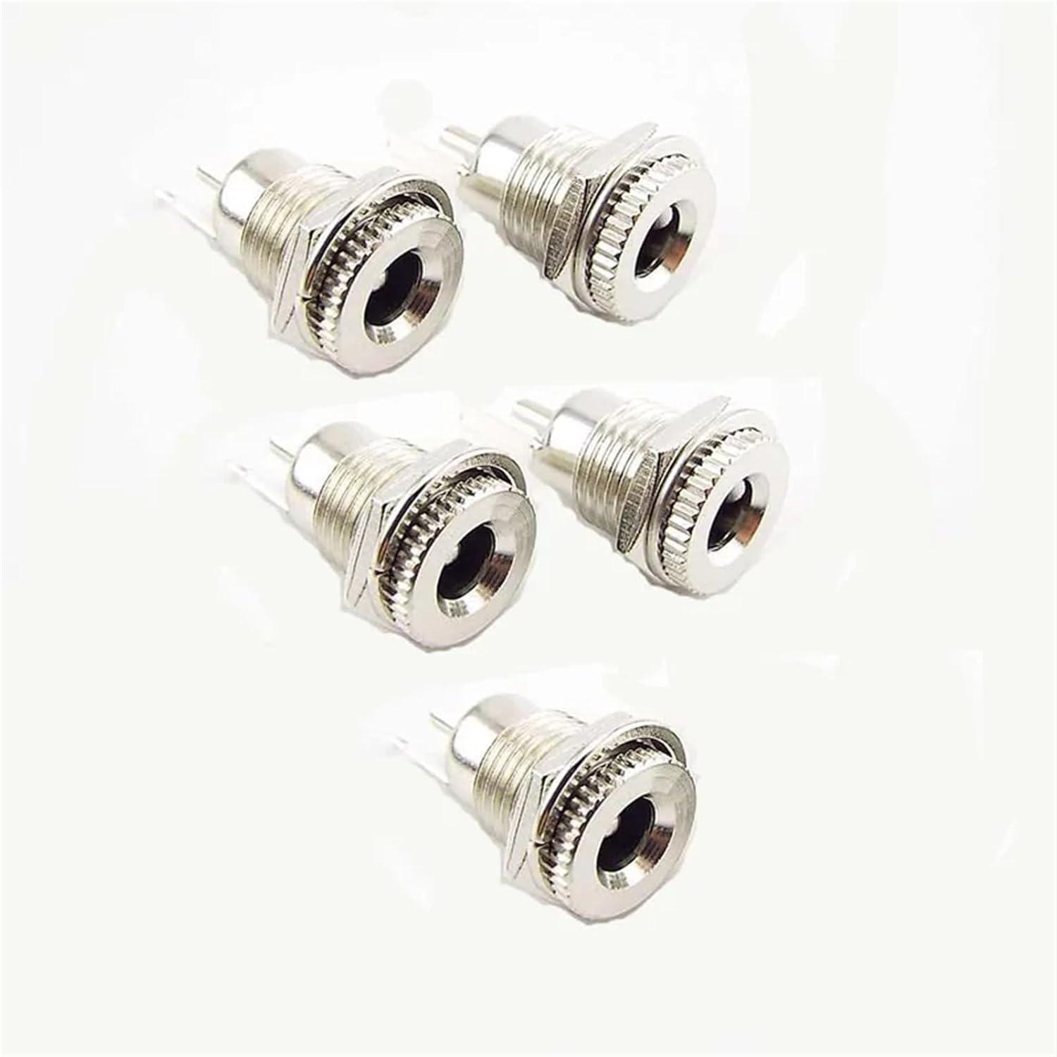 DC-099 DC Female Socket 5.5x2.5mm 5.5x2.1mm Power Jack Panel Mount Connector Metal Open Hole Adapter 5.5 mmx2.5mm(5pcs,5.5x2.5mm)