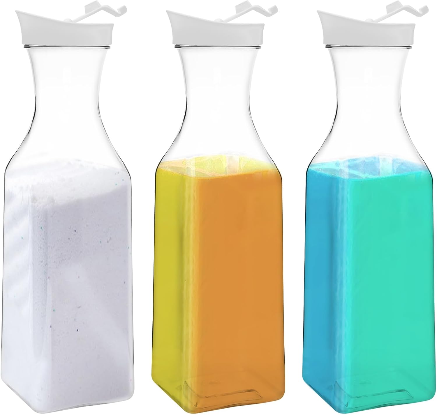 Laundry Detergent Dispenser,50oz Powder Laundry Detergent Container,Fabric Softener Dispenser Laundry Soap Dispenser for Laundry Room Organization and Storage,3 Pack