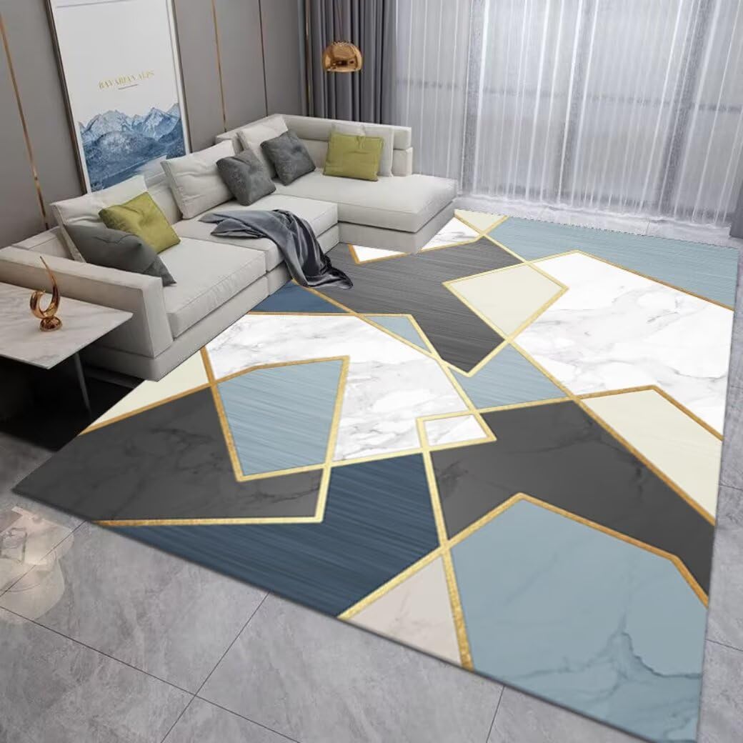 Tapis gris moderne 300x400cm à poil ras pour grand salon