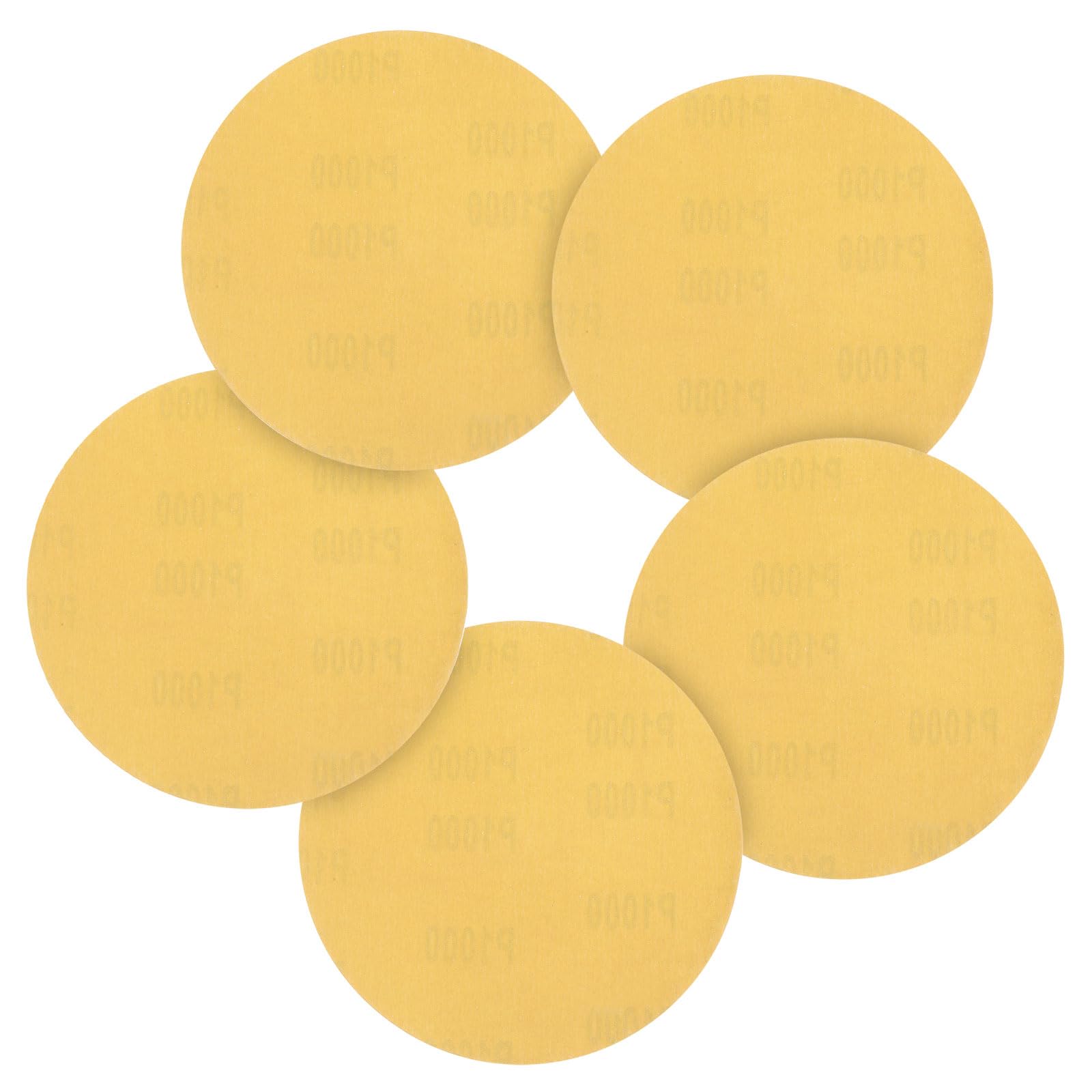 CoCud 24 Pcs 152 mm Sanding Disc 1000 Grit Round Hook and Loop Sandpaper Fit for Orbital Sander or Automotive Car Repairing, Grinding and Polishing, Yellow