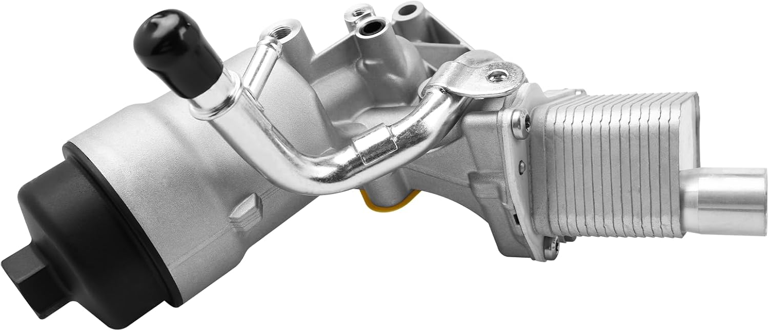 55566784 Aluminum Engine Oil Cooler Filter Housing Assembly Replacement for Chevrolet Cruze Sonic Trax Buick Encore 1.4L Turbo 2011-2018 Replace 88179-91400, 650039