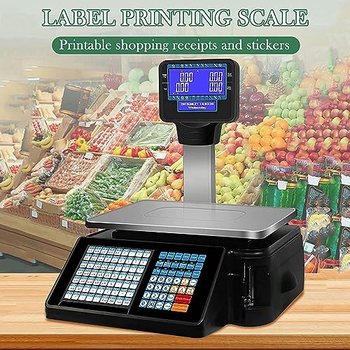 Báscula digital con impresora y doble display miniatura 2