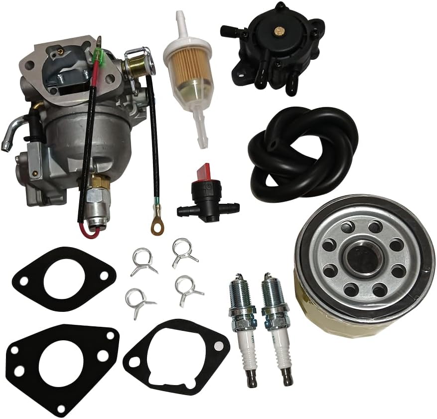 New Carburetor Fuel pump Oil Filter Compatible With Craftsman GT5000 DGT6000 DTS6000 With 27HP Kohler 721cc Garden Tractor Husqvarna 24HP RZ5424 RZ4623 Cub Cadet LT1050 Lawn Tractor
