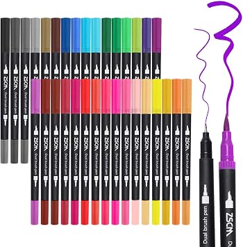 brush tip markers amazon