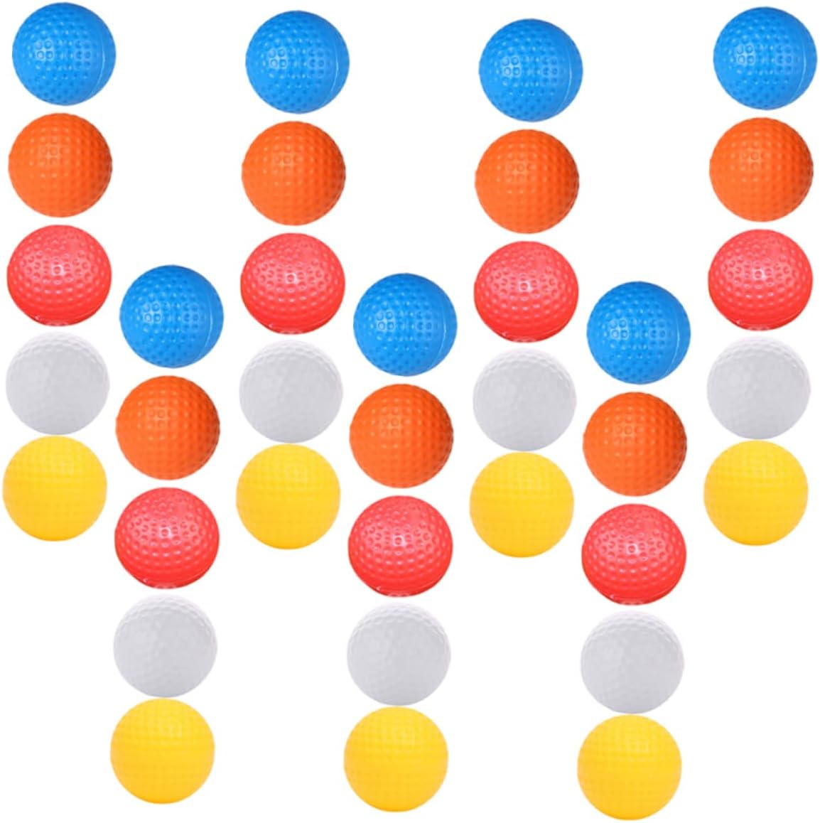 VICASKY 35pcs Indoor Exercise Ball Putting Practice Golf Balls Indoor Junior Swing Practice Soft Golf Party Training White Backyard Training Accessories