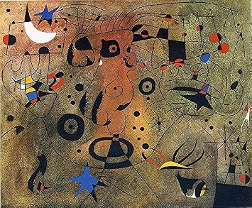 Joan Miro Woman with Blonde Armpit Combing Her. 1940 Archival Art Print
