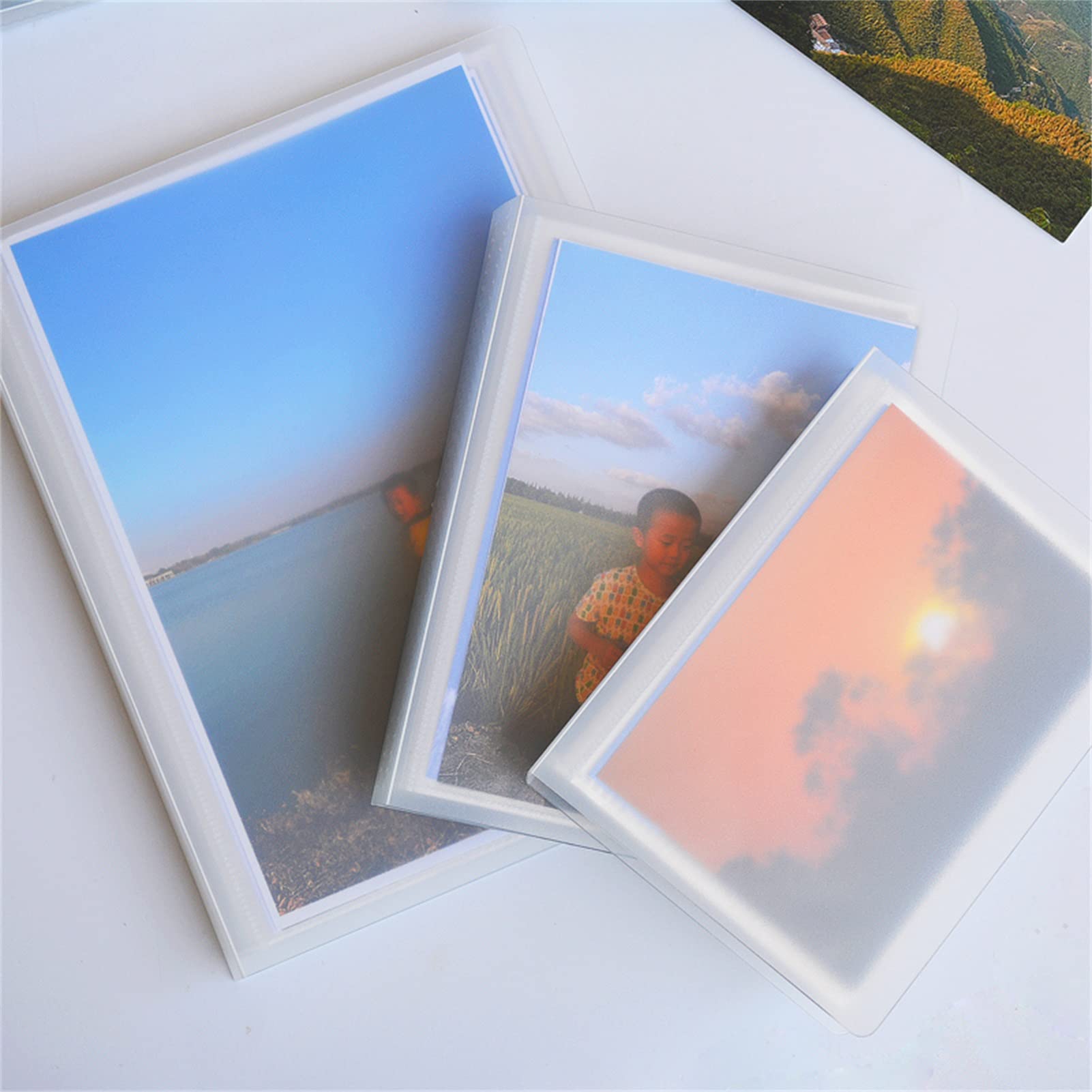 Bodas, Viajes, álbum de Recortes de Fotos de bebés 40 páginas, Transparentes por Ambos Lados, Pueden Contener 80 Fotos, for Aniversario de Bodas Familiar(5 Inches)