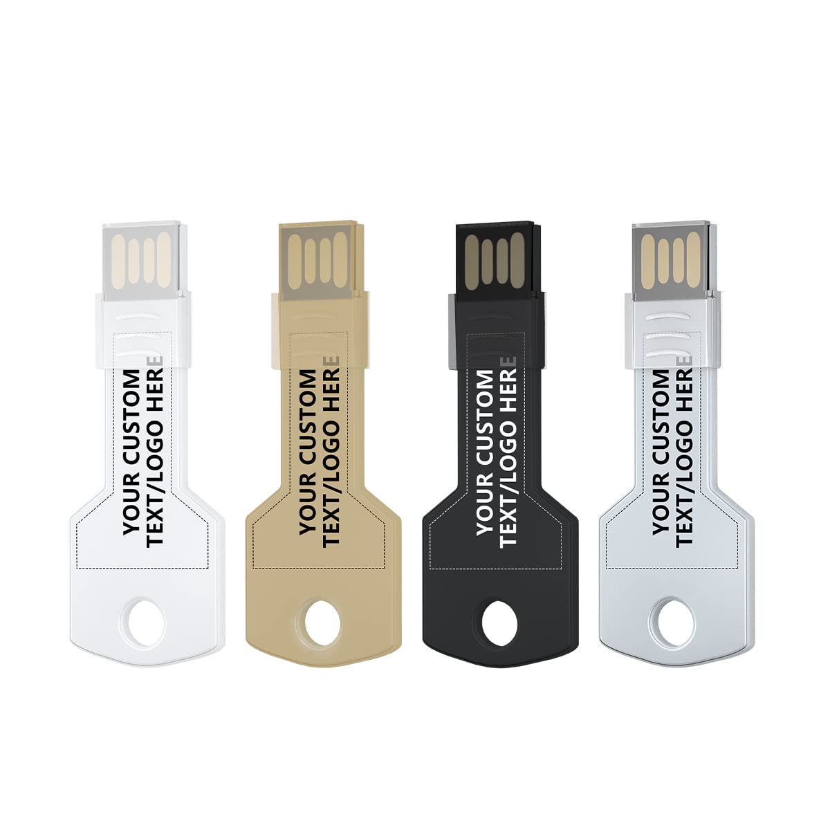 USB Stick Schlüssel Personalisiert 1000 Stück mit Logo Bedrucken oder Gravieren - als Firmengeschenk und Werbegeschenk - 4GB