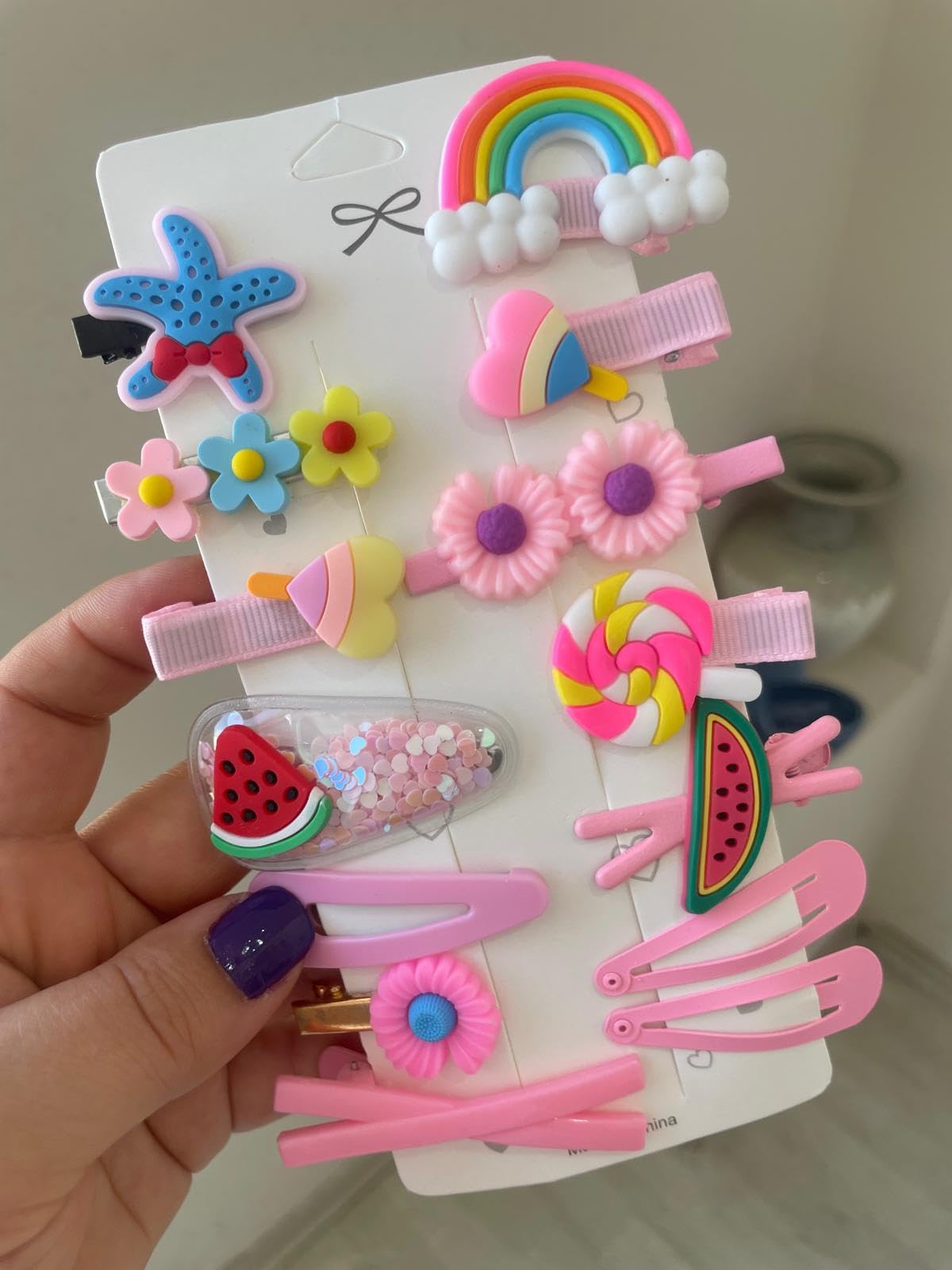 14'Lü Pens Çıtçıt Toka Seti Pembe Renk