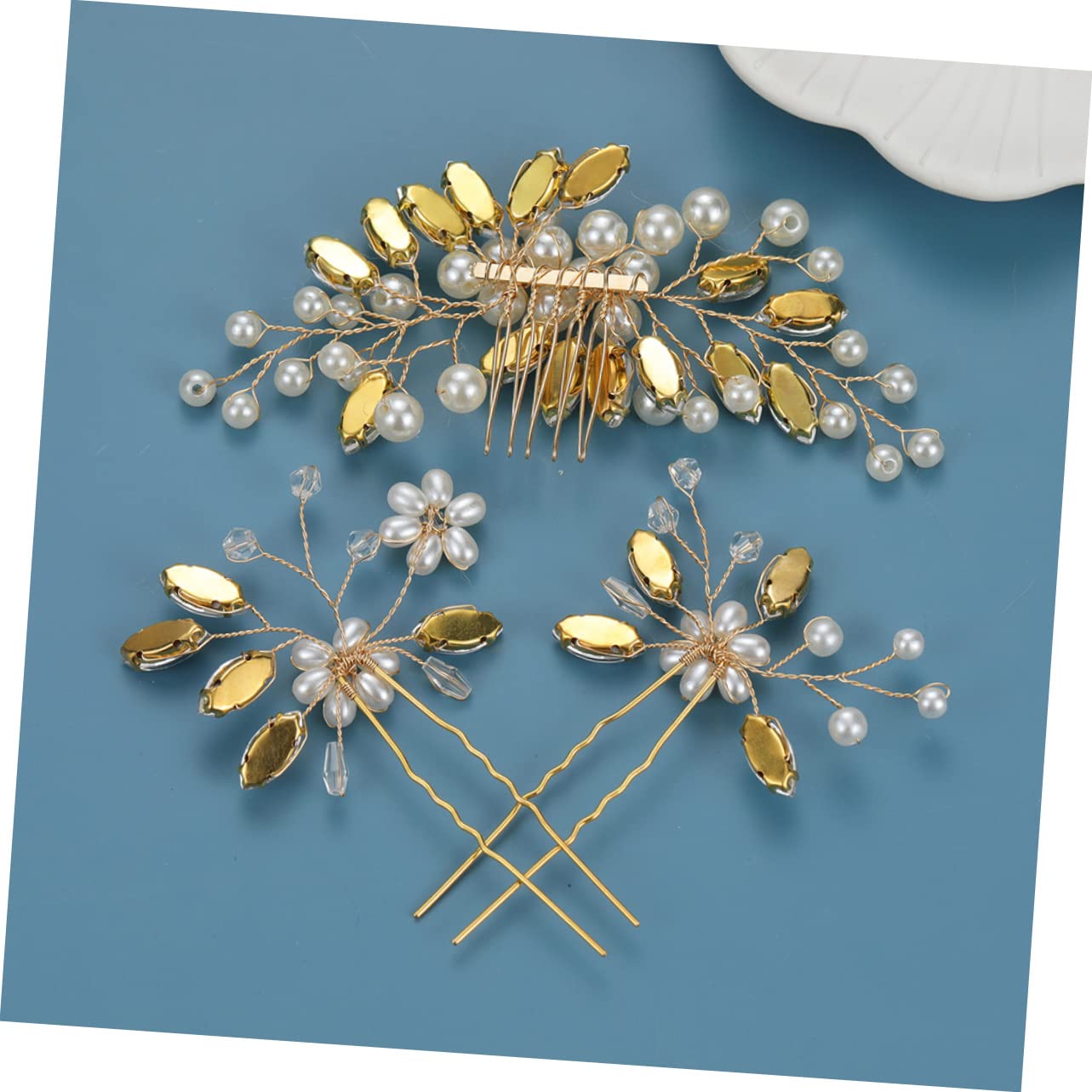 DOITOOL 5 Juegos Horquilla accesorios para el cabello de peines decorativos para el cabello tiara decoración tocados de peines de boda sombrerería colocar Decorar