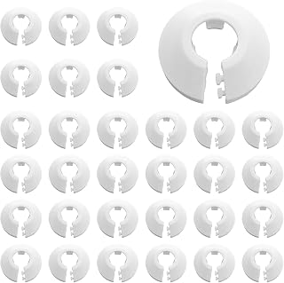 30 Piezas Tapa para Tubería de Radiador, Embellecedor Tuberia Radiador, Rosetas Individuales para Tubos de Calefacción,Roseta de Plástico para Radiadores, Fácil Instalación y Diseño Elegante