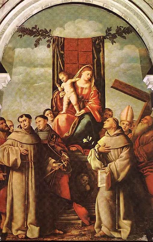 Peinture Dame à l'enfant Bernardino Licinio pour décorer un salon chaleureux