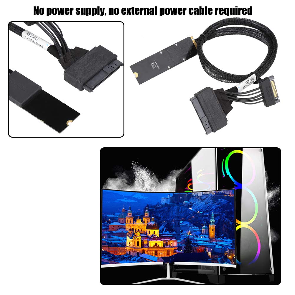 Bewinner Kabel przyłączeniowy do dysków SSD NVMe U.2 do M.2 kabel SF-8639 kabel łączący