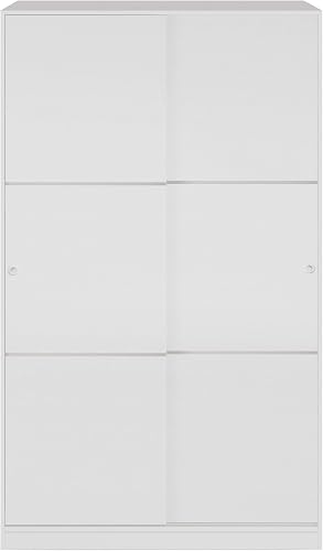Habitdesign Armario 2 Puertas Correderas, 200x120x50 (AltoxAnchoxFondo - en cm), Armario Dormitorio, Barra de Colgar y Estantes, Color Blanco Brillo - 2