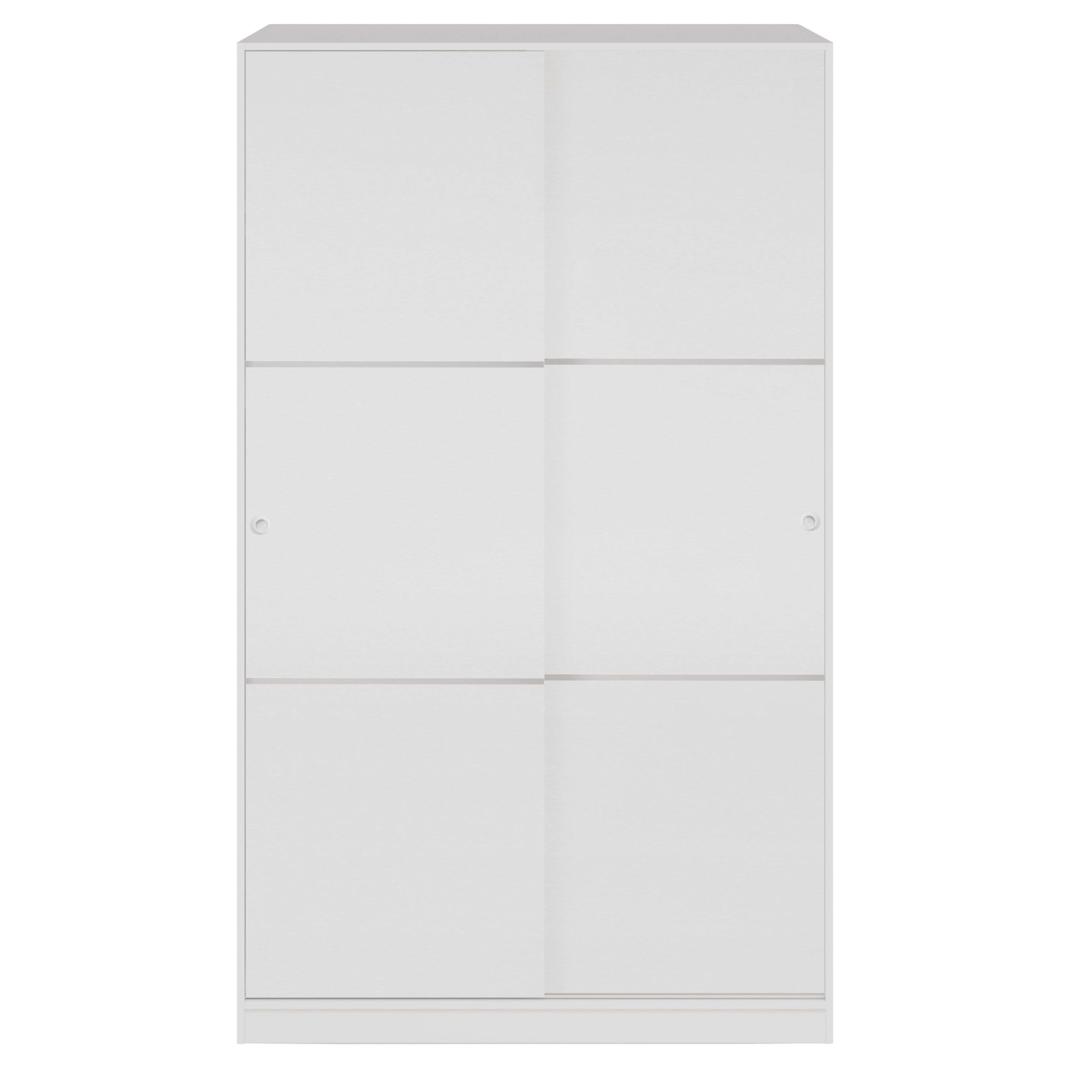 Miroytengo Armario Dormitorio Estilo Moderno en Blanco Brillo con 2 Puertas Correderas y Organizadores Internos 120x200 cm